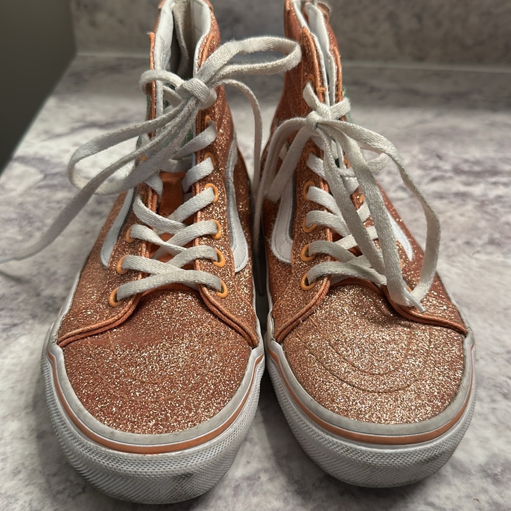 Vans Glitter Palm Tree Sk8-Hi Vans size 1 - Picture 2 of 9